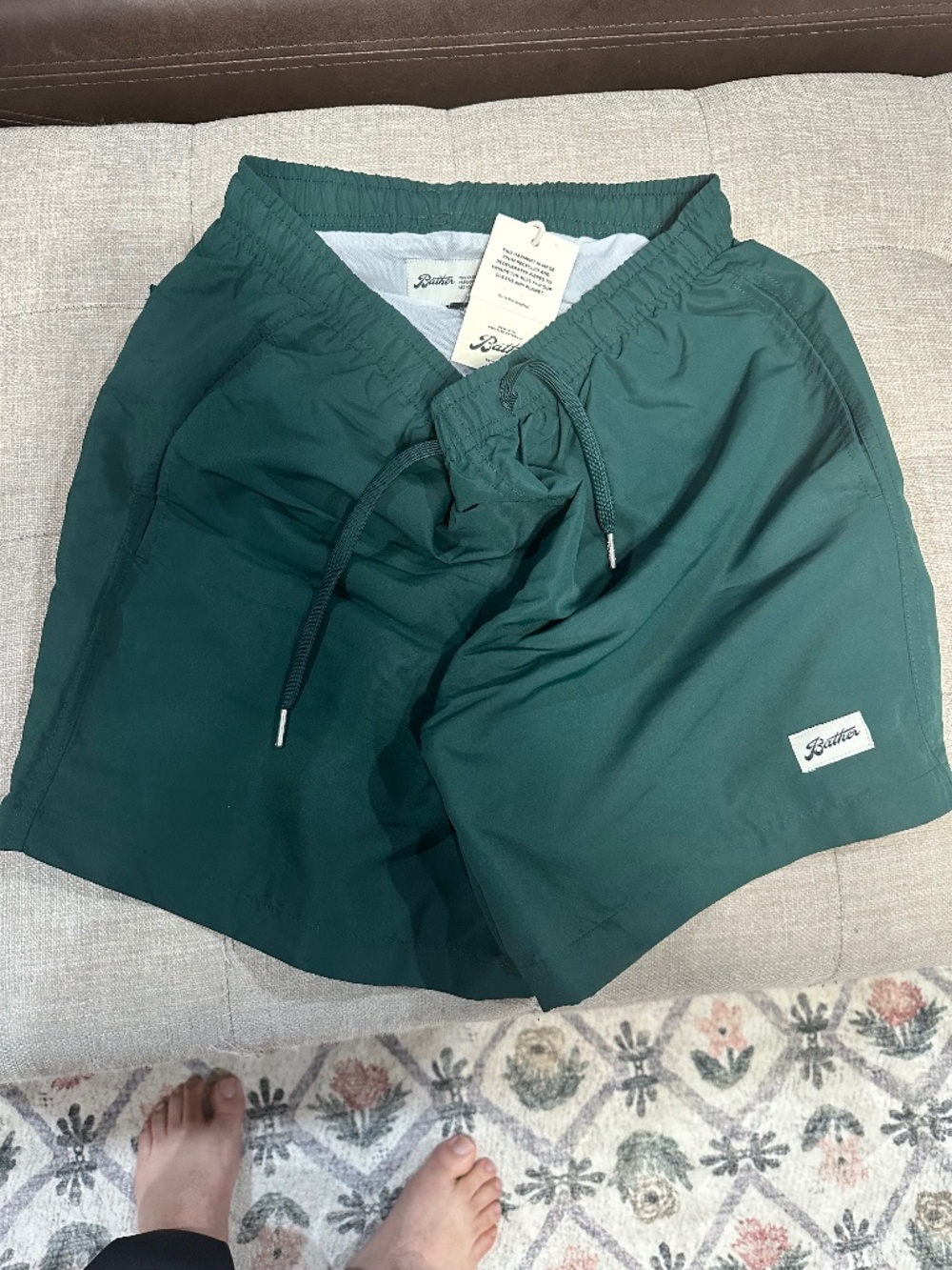 Bather Solid Pine Swim Trunk - Size M - NEW & UNUSED